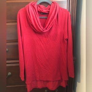 Gibson Red Cowl Neck Long Sleeve